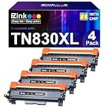 E-Z Ink Compatible TN830XL Toner Cartridge Replacement for Brother TN830XL TN830 TN 830 Toner Cartridges with Brother DCP-L2640DW HL-L2460DW HL-L2480DW HL-L2400D HL-L2405W Printer (4 x TN830XL Toner)