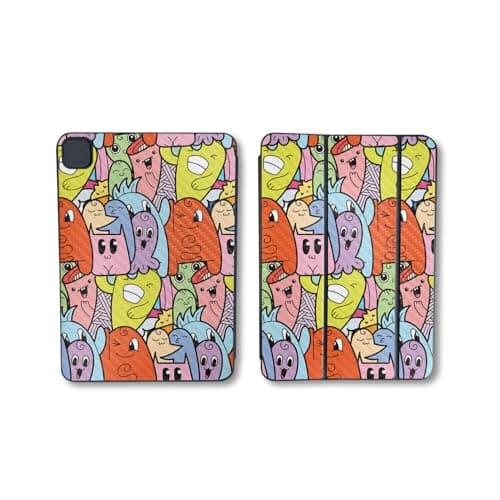 Carbon Fiber Skin Compatible with Apple Smart Folio for iPad Pro 13-inch (M4/M5) 2025 - Goofy Pals - Premium 3M Vinyl Protective Wrap Decal Cover - Easy to Apply | Crafted in The USA by MightySkins