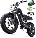 DTTZH F6 Peak 1500W Adult Electric Bike, Fast E Bikes for Adults Electric, 20" x 4" Fat Tire Ebike, 750W Motor Long Range Electric Mountain Bikes, 48V 15.6Ah UL 2849 Certified, 60 Miles Range (Black)