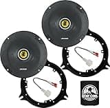 KICKER Speakers 6.5 inch for Infiniti FX/EX Series 2003-2013 Upgrade Kit - Pair of CS Series with Adapters and Harness, Coaxial 6 1/2 Car Audio Front/Rear Door Speaker CSC654, 46CSC654