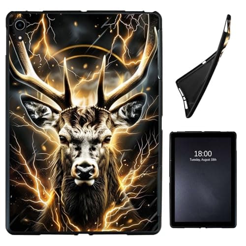 Case for iPad mini 5 Generation 2019/ Mini 4 3 2 1 (Old Model) 7.9 inch,Slim Soft Shockproof TPU Silicone Protective Back Shell Case for iPad mini 5/4/3/2/1, Black Gold Deer King