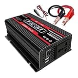 1pcs 4000W Car Power Inverter 12V to 110V/220V Display Voltage Car Adapter Modified Sine Wave Charge Converter(Black 12 V 110V)