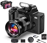True 5K Digital Camera - 80MP WiFi Cameras for Photography - UHD Autofocus Vlogging Camera for YouTube 18X Zoom - One-Touch Macro Video Camara for Beginner with 4.0" Touch Screen, 32GB Card, Battery