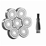 7D Electric Shavers Replacement Heads Bald Razor Blades For Razors Head Shaver(Silver 1Pack)