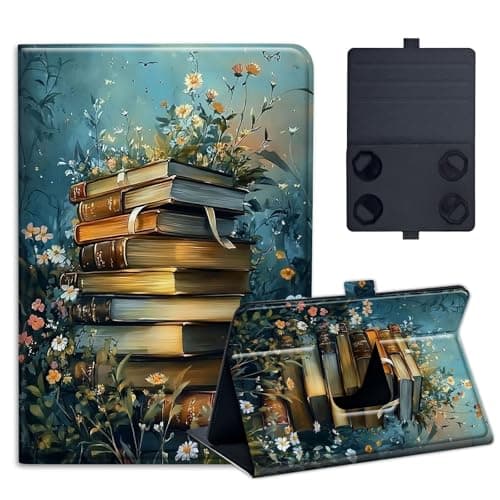 KUJKBFWJ Universal 9",9.7",10.1",10.2",10.5" Tablet Case,Protective Cover Stand Folio Case for 9-10.5 Inch Tablet, Garden Book