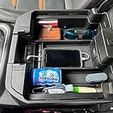 TACOBRO Center Console Organizer Compatible with 2020-2023 Silverado/Sierra 2500/3500HD/ 2019-2022 Chevy Silverado 1500 / GMC Sierra 1500 Accessories - Full-Coverage Insert Tray, ABS material Black