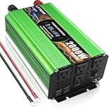 2000 Watt Pure Sine Wave Inverter, DC 12V to 120V AC Power Inverter for Vehicle, RV, Truck, Off-Grid, Car Power Inverter with 4 AC Outlet, 5V/3.1A USB, Surge 4000W