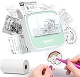 iDPRT Sticker Printer, Portable Sticker Maker Machine, Mini Inkless Bluetooth Thermal Printer for iPhone & Android, Pocket Printer for Labels, Barcodes, DIY Journaling, Kids Gift, Green