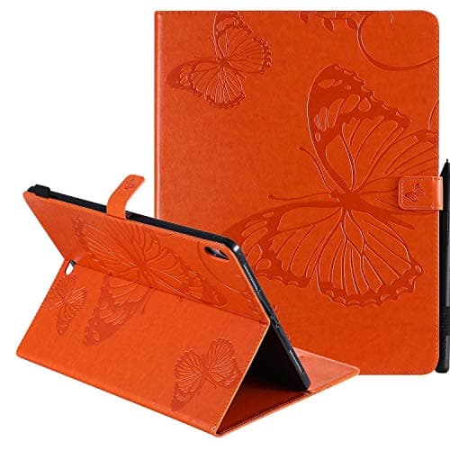 Coopts Case for iPad Pro 12.9 2018, Durable PU Leather and TPU Inner Protective Foldable Stand Card Slots Cover for iPad Pro 12.9 Inch 3rd Gen 2018 Release,Model: A1876/ A2014/ A1895/ A1983, Orange