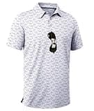 ZITY Men's Golf Shirts Short Sleeve Moisture Wicking Performance Print Patterns Casual Collared Golf Polo Shirt for Men