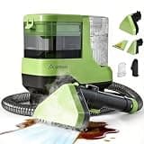 AAOBOSI Portable Carpet Cleaner Machine, 17Kpa Upholstery Steam Cleaner with Smart Voice Prompting, Self-cleaning, 4 Tools for Pets, Car, Couch and Stairs- C688, Green