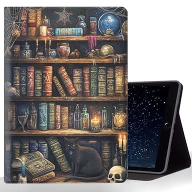 CMZLFHKO Tablet Case for iPad mini 5/4 Case 7.9 Inch 20219/2017,Shockproof Protective Cover with Stand,Auto Wake/Sleep,Witchcraft Bookcase
