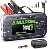 Car Battery Jump Starter with Air Compressor 8000A 160PSI, Jump Starter Portable (All Gas/12L Diesel), 12V Car Jump Starter with Inflator, Jump Box Quick Charge and 270°LED Light
