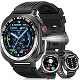 2026 Smart Watch (Answer/Make Call), 1.43" 3D-AMOLED Smartwatch for Men Women, 130+ Sports Fitness Watch, Heart Rate/Sleep Monitor, 60 Days Flashlight, IP68 Waterproof Activity Tracker Android iOS