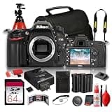 Nikon D7100 Digital SLR Camera Body Only DX Format 24.1MP with Nikon F Mount and Advanced Autofocus (1513) + 64GB Card + EN-EL15C Battery + Camera Bag + Charger + Flexible Tripod + More(18pc Bundle)