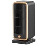 Omberr 500W PTC Ceramic Desk Heater, Fast 3-Second Heating, Quiet Portable Personal Heater with Tip-Over and Overheat Protection for Office, Bedroom, Home, 110V
