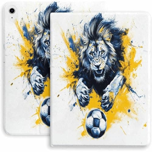 Lion Soccer Ball Splash Case for iPad 9/10/11th Mini 5/4/3/2/1(7.9in) Mini 6(8.3in) Mini 7(8.3in),Air 4/5/6/7,Pro 11in(2021/2022/2024)