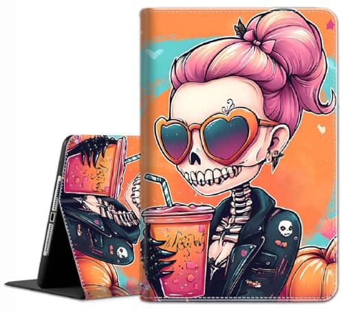 Case for iPad Air 13 Inch M3/M2 2025/2024, iPad Pro 12.9 inch (6th/5th/4th/3rd Gen) - Slim Fit Standing Cover with Auto Sleep/Wake, Cute Skullgirls