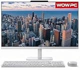 WOWPC Customized All in One Desktop, Intel Ultra-Fast Quad-Core CPU| 24'' Full HD Display| 16GB RAM, 512GB SSD| Wi-Fi 6| Bluetooth| USB, Ethernet Port| Windows 11 | HDMI Out| Wireless Keyboard & Mouse