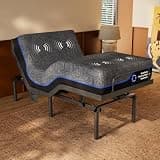 AMADA HOMEFURNISHING Twin XL Adjustable Bed, 14-Inch, 3-Motor Adjustable Bed with Massage, Head & Foot Lift, Headrest Tilt, Zero Gravity, Anti-Snore, App & Remote Control, Easy Assembly
