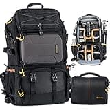 TARION 27L Extra Large Camera Backpack - 2 in 1 Professional Camera Bags for Photographers with 15.6" Laptop Compartment & Waterproof Raincover & Tripod Holder (PB01)
