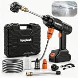 Cordless Pressure Washer, 21V Portable Power Washer, 6-in-1 Nozzle & Foam Cannon, Handheld Electric Pressure Washer Gun with Storage Case, for Car Washing Patio Garden Outdoor Cleaning