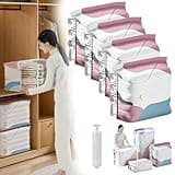 Faanerianni No Pump Vacuum Storage Bags for Travel & Home Organization, Compress Clothes Fast and Save Space (40 * 60 * 32CM,4 PCS)