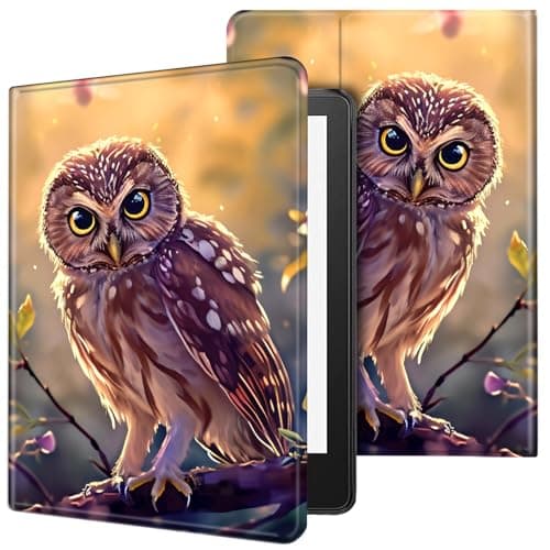 ACWDMKH for Kindle Paperwhite Case,6.8" Kindle Paperwhite 11th Generation Case and Kindle Paperwhite Signature Edition,Leather Slim Adjustable Stand Cover with Auto Wake/Sleep,Cute Owl Purple