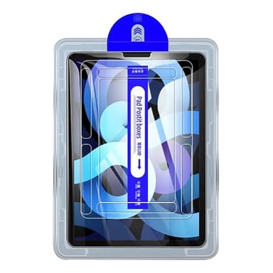 Kepuch Tempered Glass Screen Protector Transparent Compatible for iPad Air 4/5 2020/2022 10.9", with Auto-Alignment Tool
