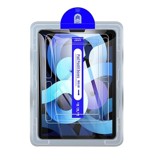 Kepuch Tempered Glass Screen Protector Transparent Compatible for iPad Air 4/5 2020/2022 10.9", with Auto-Alignment Tool