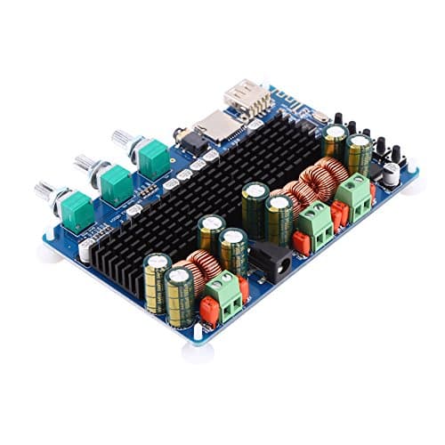 Power Amplifier Board Digital 2.1 Channel Bluetooth USB TF Input 50W+50W Stereo 100W Subwoofer Output for Home Theater Car Audio DIY Speaker Projects 124x80mm