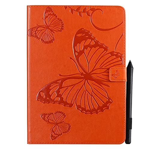 Tablet PC Bags Cases Sleeves Slim Lightweight Embossed Butterfly Pattern PU Leather Flip Stand&Card Slots Compatible with iPad 8th Gen 10.2" 2020/ iPad 7th Gen 10.2" 2019 / iPad Air 10.5 2019 / iPad P
