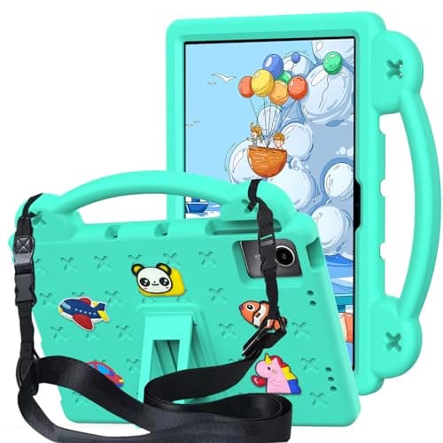QYiiD Kids Case for Xiaomi Redmi Pad SE 11 inch, Kids EVA Protective Shockproof Cover with Stand Handle, Shoulder Strap, Handle Stand for Redmi Pad SE 11 2023, Green