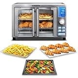 Gourmia Air Fryer French Door Toaster Oven - 6-Slice Capacity, LED Display with 14 Cooking Presets, Stainless Steel