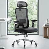 Marsail Ergonomic Office Chair with 6D Armrests, Ergonomic Chair with 3D Adjustable Headrest, Slide Seat, Lumbar Support, and 4-Position Tilt Lock – Big and Tall Office Chair with 330 lbs Capacity