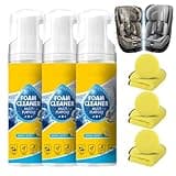 LEROON 4-in-1 Multi-Enzyme Foam Spray Cleaner, Multipurpose Foam Cleaner, Foam No-Rinse Cleaner, All-Purpose Deep Cleaning Spray for Car Interior Kitchen Bathroom Sofa (Color 3PC)