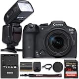 Canon EOS R7 Mirrorless Camera with RF-S 18-150mm f/3.5-6.3 is STM Lens + TTL PRO Flash + SanDisk Extreme PRO 128GB Memory Card (13pc Bundle)