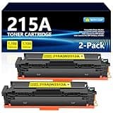 InkVellocart 215A Yellow Toner Cartridge 2 Pack (with Chip) Replacement for HP 215A W2312A Yellow Toner Cartridge Compatible for Color LaserJet Pro M155a M155nw MFP M182n M182nw M183fw Printer