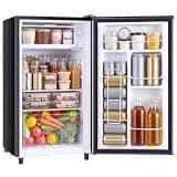 DUMOS 3.2 Cu.Ft Mini Fridge with Freezer, Single Door Refrigerator with Adjustable Thermostat, Compact Small Fridge for Bedroom, Office, Dorm,Single Door Silver