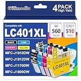 LC401XL LC401 Ink Cartridges Replacement for Brother MFC-J1010DW Printer Compatible for Brother LC401XL LC401 401 XL Ink Cartridge Work with Brother MFC-J1010DW MFC-J1170DW MFC-J1012DW Printer