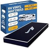 2, 6-Inch Medium Firm Water-Resistance Foam Vinyl Mattress, Easy to Clean, Comfortable & Noise Free, 75" x 36", Blue