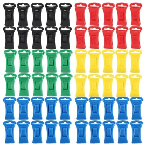 Geuxe 100 Pcs Sock Clips Laundry Clips for Washing Machine and Dryer with Hooks, Directly in The Drawer Without Folding