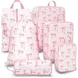 Compression Packing Cubes for Travel, 6 Set Natural Life Luggage Organizers, Lightweight Waterproof Expandable/Compression Bags Bohemia Smell Proof Travel Packing Cubes for Suitcases