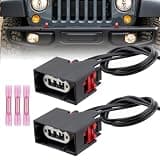 Svicari 68065016AB Front Turn Signal Light Connector Plug Harness for Jeep Wrangler JK 2007-2018 Front Light Pigtail Turn Signal Wire Harness (2)
