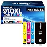 SUDLTO 910XL Ink Cartridges Replacement for 910XL 910 XL Black and Color Combo Pack to use with OfficeJet Pro 8025e 8025 8028e 8028 8035e 8035 OfficeJet 8015e 8015 8022e Printers (4 Pack)