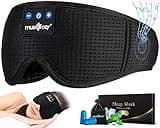 MUSICOZY Sleep Headphones Masks, Headphones Masks for Sleeping Wireless Music Mask, Bluetooth Sleep Eye Mask for Sleeping for Side Sleepers Men Women with Speakers Cool Tech Gadgets Gifts