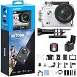 AKASO EK7000 4K30FPS 20MP WiFi Action Camera with EIS Ultra HD 131FT Waterproof Underwater Camera Remote Control 4X Zoom Support External Microphone