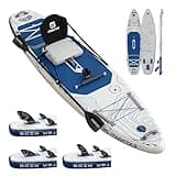 iTAOSTAR Adventure 12' × 35" Inflatable Stand Up Paddle Board with Seat, Extra Wide SUP Board with 5 Fins Stable Design for Adults, Youth, All Skill Levels, Lakes, Oceans & Fishing
