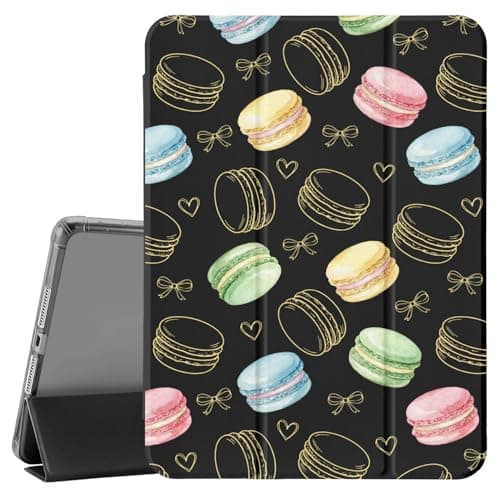 CozyNestCY Watercolor Macaron Case for iPad 10Th 10.9 Inch Protective Cover with Trifold Stand Leather Cover,Auto Sleep/Wake, Pencil Holder for Girls & Women