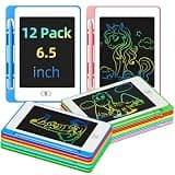 Party Favor 12 Pack LCD Writing Tablet for Kids, 6.5 Inch Colorful Doodle Board Drawing Tablet, Erasable Reusable Drawing Pads, Educational Learning Toys Birthday Gifts for Girls Boys Age 3 4 5 6 7 8